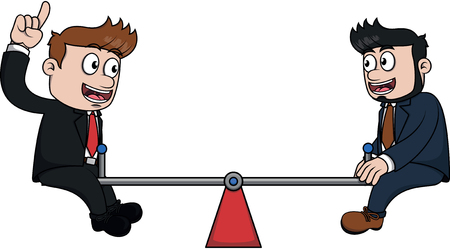 Business man balance employeeのイラスト素材