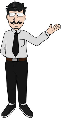 Business man showing presentationのイラスト素材