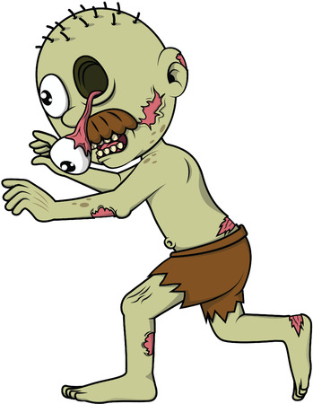old man zombie runのイラスト素材