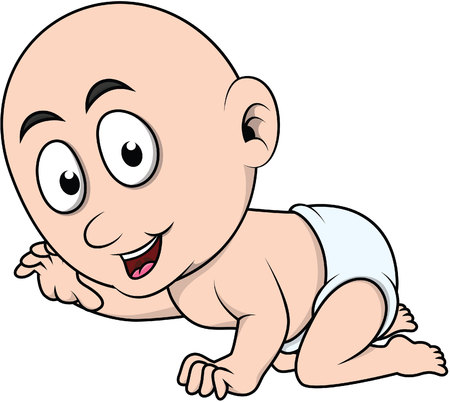 Baby playingのイラスト素材