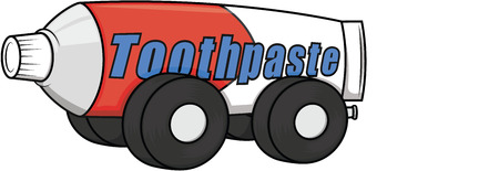 Tooth paste car toyのイラスト素材