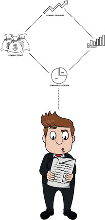 Business man thinking about workのイラスト素材