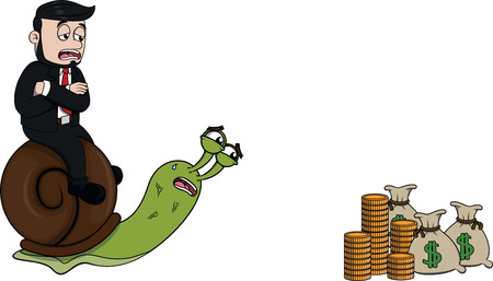 Business man slowのイラスト素材
