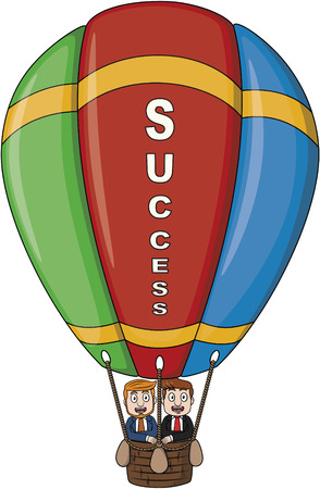 Air ballon manのイラスト素材