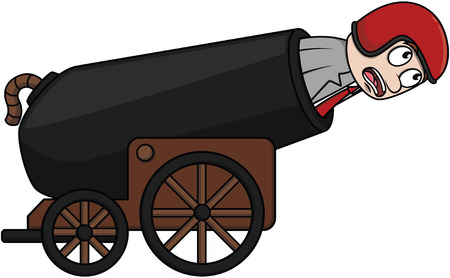 Cannon ball business manのイラスト素材