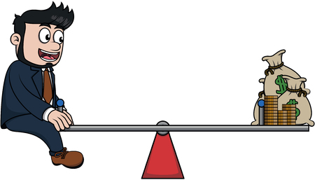 Business man financial balanceのイラスト素材