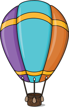 Air ballon cartoon illustrationのイラスト素材