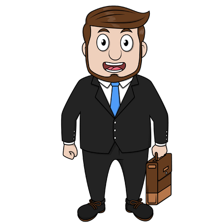 Business man using coatのイラスト素材