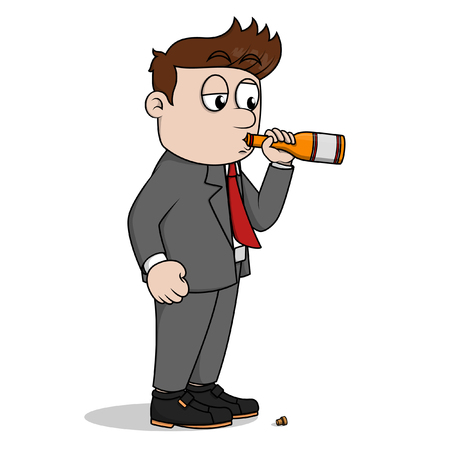 Drunk business manのイラスト素材
