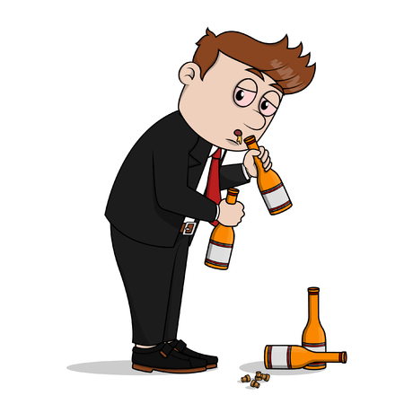 Drunk Business manのイラスト素材