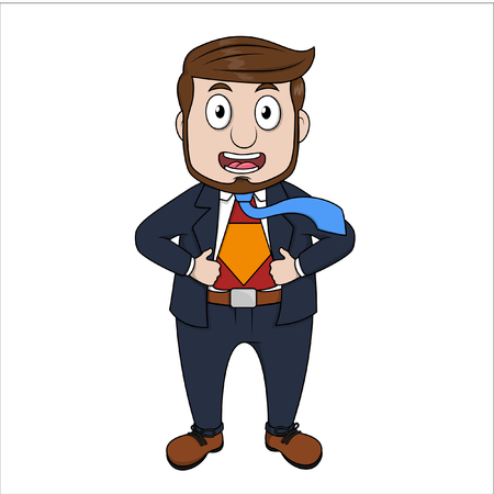 Business man super heroのイラスト素材