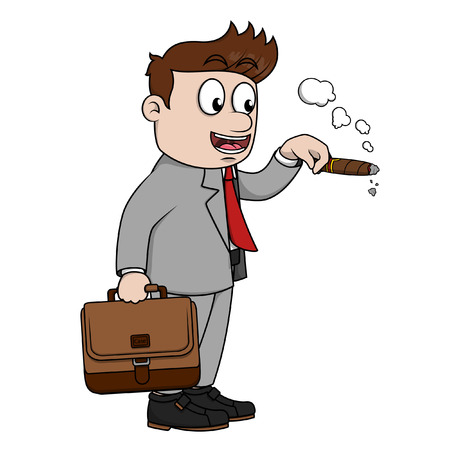 Business man smokingのイラスト素材