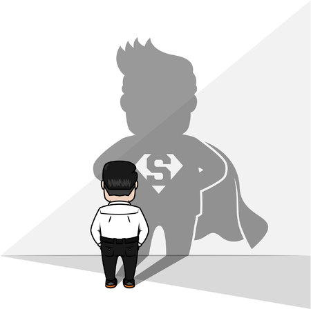Business man super shadowのイラスト素材