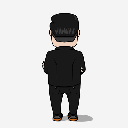 Business man backのイラスト素材