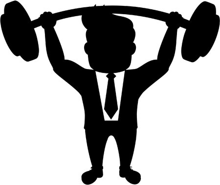 Shadow strong businessmanのイラスト素材