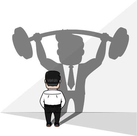 Business man strongest shadowのイラスト素材