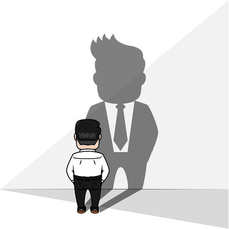 Business man the real shadowのイラスト素材