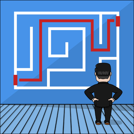 Business man find a good wayのイラスト素材