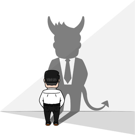Business man devil shadowのイラスト素材