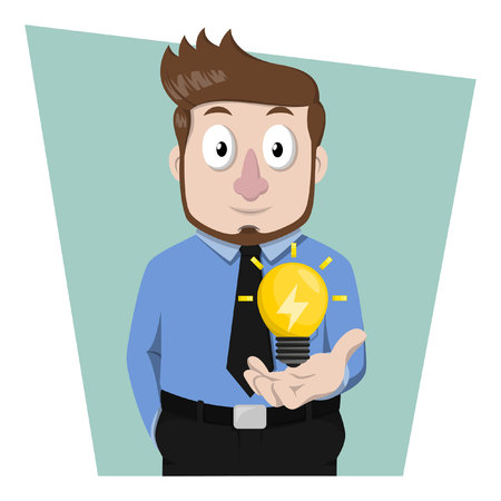 Business man showing ideaのイラスト素材