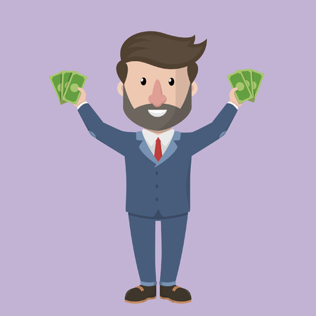 Business man have much moneyのイラスト素材