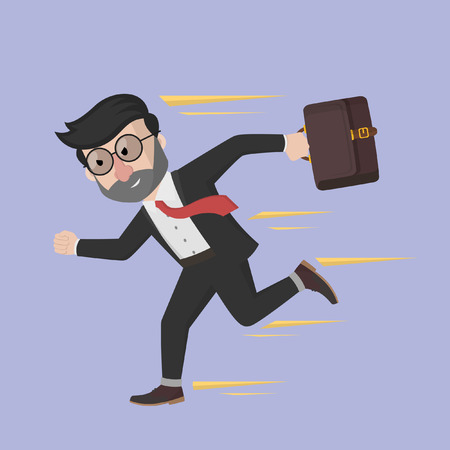 Business man run fasterのイラスト素材