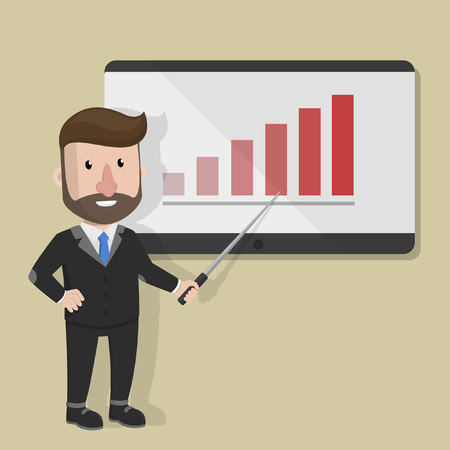 Employee presentation company barのイラスト素材