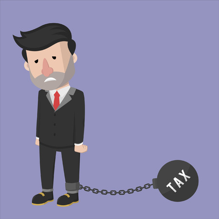 Business man tax chainのイラスト素材