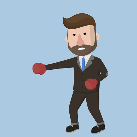 Business man boxer styleのイラスト素材