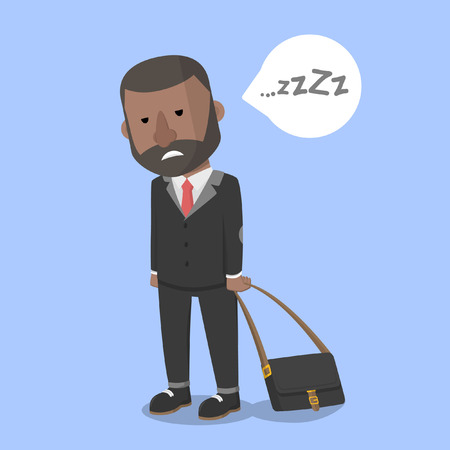 businessman feel sleepyのイラスト素材