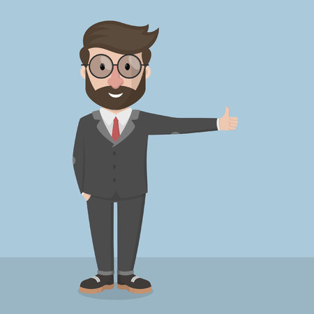 businessman give the thumbのイラスト素材