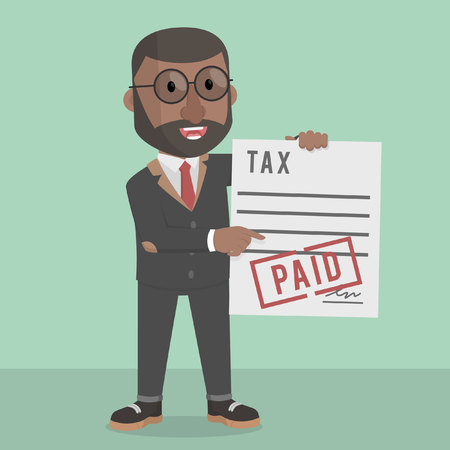 businessman tax paidのイラスト素材