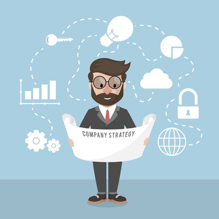 employers plan company strategyのイラスト素材