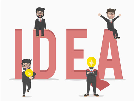 idea teamwork business illustration conceptのイラスト素材