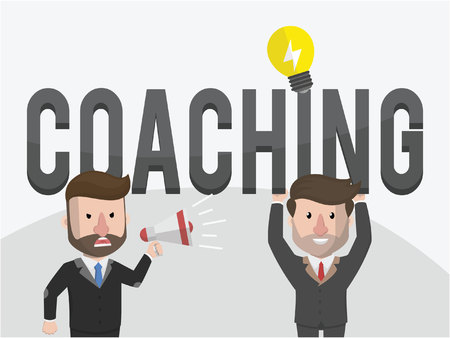 the coaching is delivering innovation to entrepreneursのイラスト素材