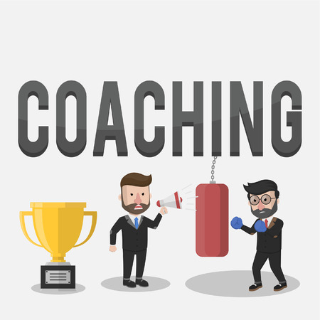 Coaching giving rigorous training for the trophyのイラスト素材