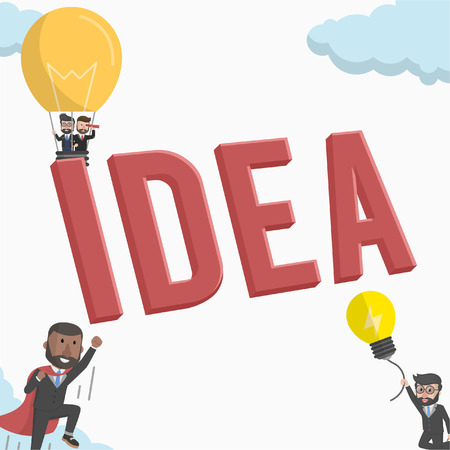 idea teamwork business illustration conceptのイラスト素材