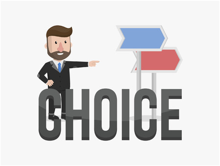 business man choiceのイラスト素材