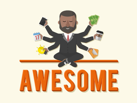businessman awesome illustration designのイラスト素材