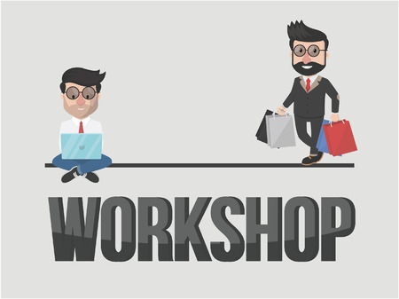 businessman workshop illustration designのイラスト素材