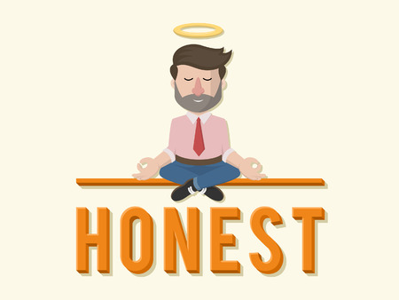 Honest business man illustration designのイラスト素材