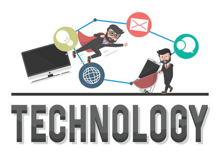 technology entrepreneurs illustration designのイラスト素材