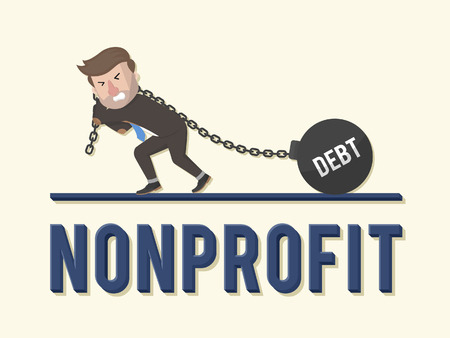 Non profit bad business illustrationのイラスト素材