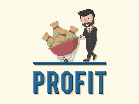 Profit business illustration designのイラスト素材