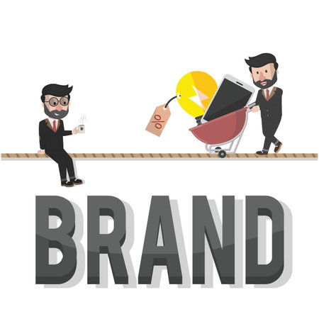 brand entrepreneurs illustration designのイラスト素材