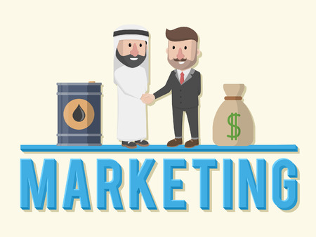 Business man marketing hand shakeのイラスト素材