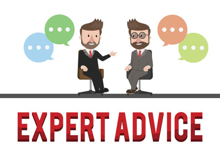 Expert advice business concept illustrationのイラスト素材
