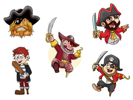 pirates illustration design collectionのイラスト素材