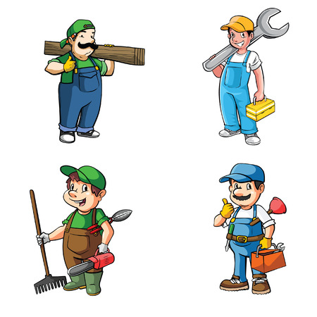 profession illustration design collectionのイラスト素材