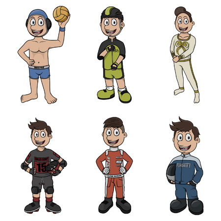sport illustration design collectionのイラスト素材